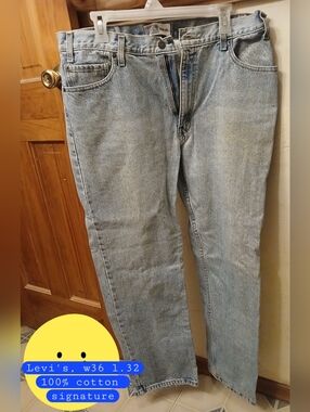 Levi Signature Jeans, 100% Cotton, Size 36x32